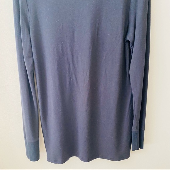 Athleta Long Sleeve Front Knot Top Black Sz Small - Picture 7 of 7